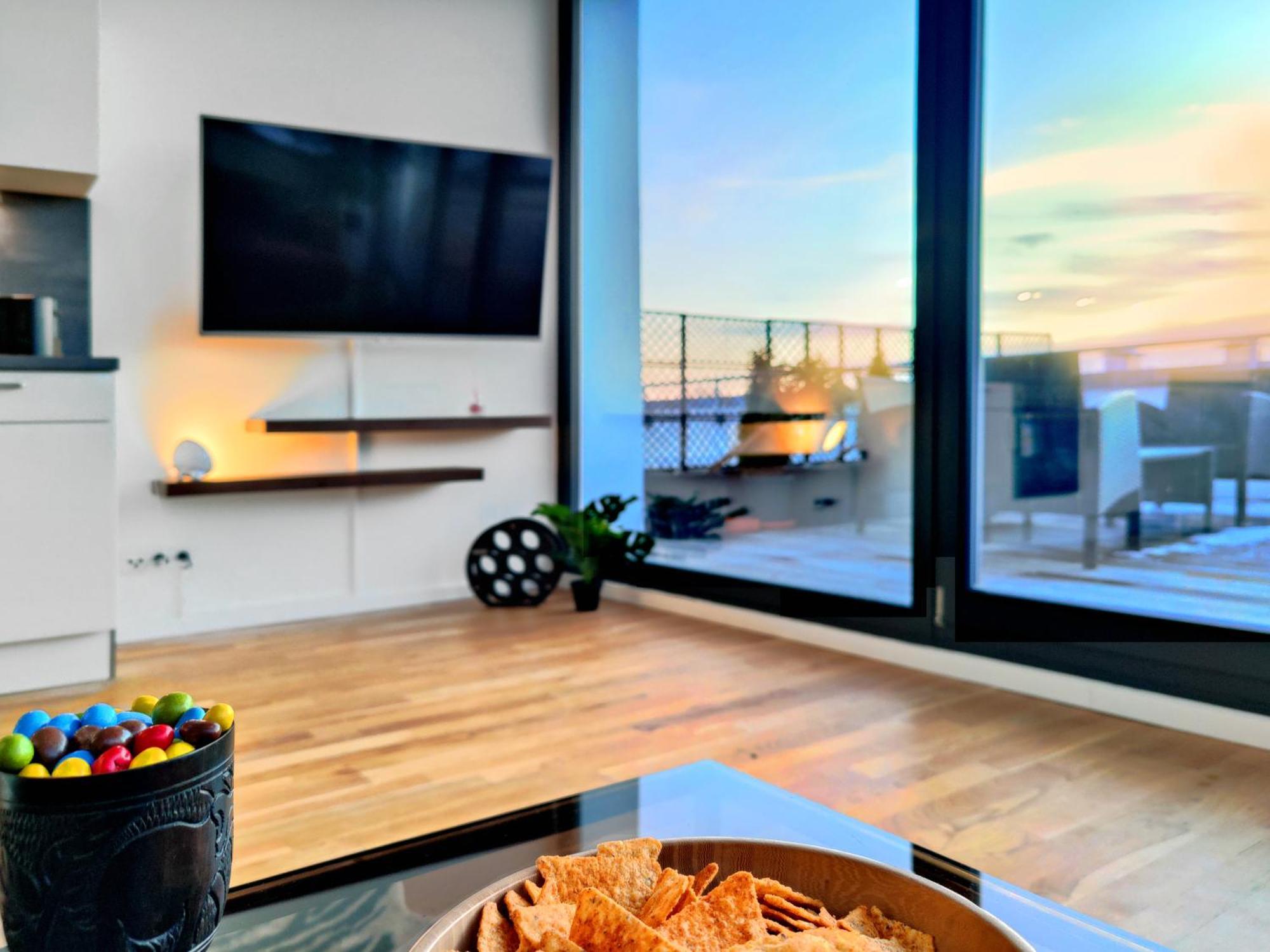 Maisonette-Penthouse Inklusive Whirlpool Ueber Den Daechern Von Magdeburg Exteriör bild